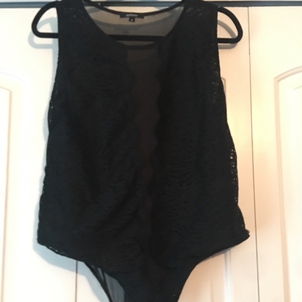 Lace and mesh bodysuit